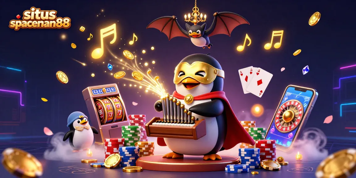 Play exciting slot games at situs spaceman88 featuring dynamic 3D characters and vibrant casino elements.