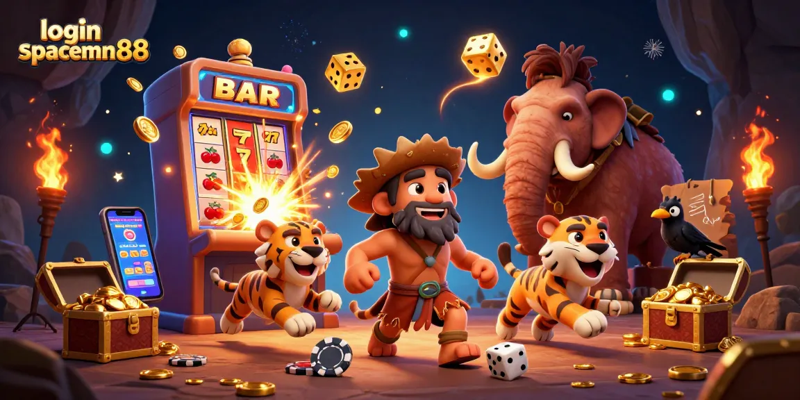 Experience the thrill of gaming through login spaceman88 with colorful illustrations showcasing over-the-top jackpot celebrations.